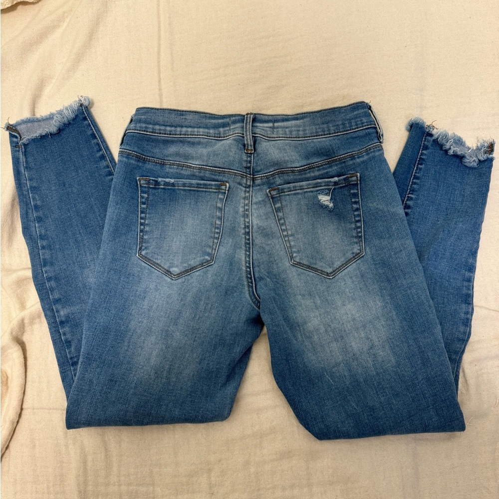 PacSun Distressed Blue Ankle Jeans